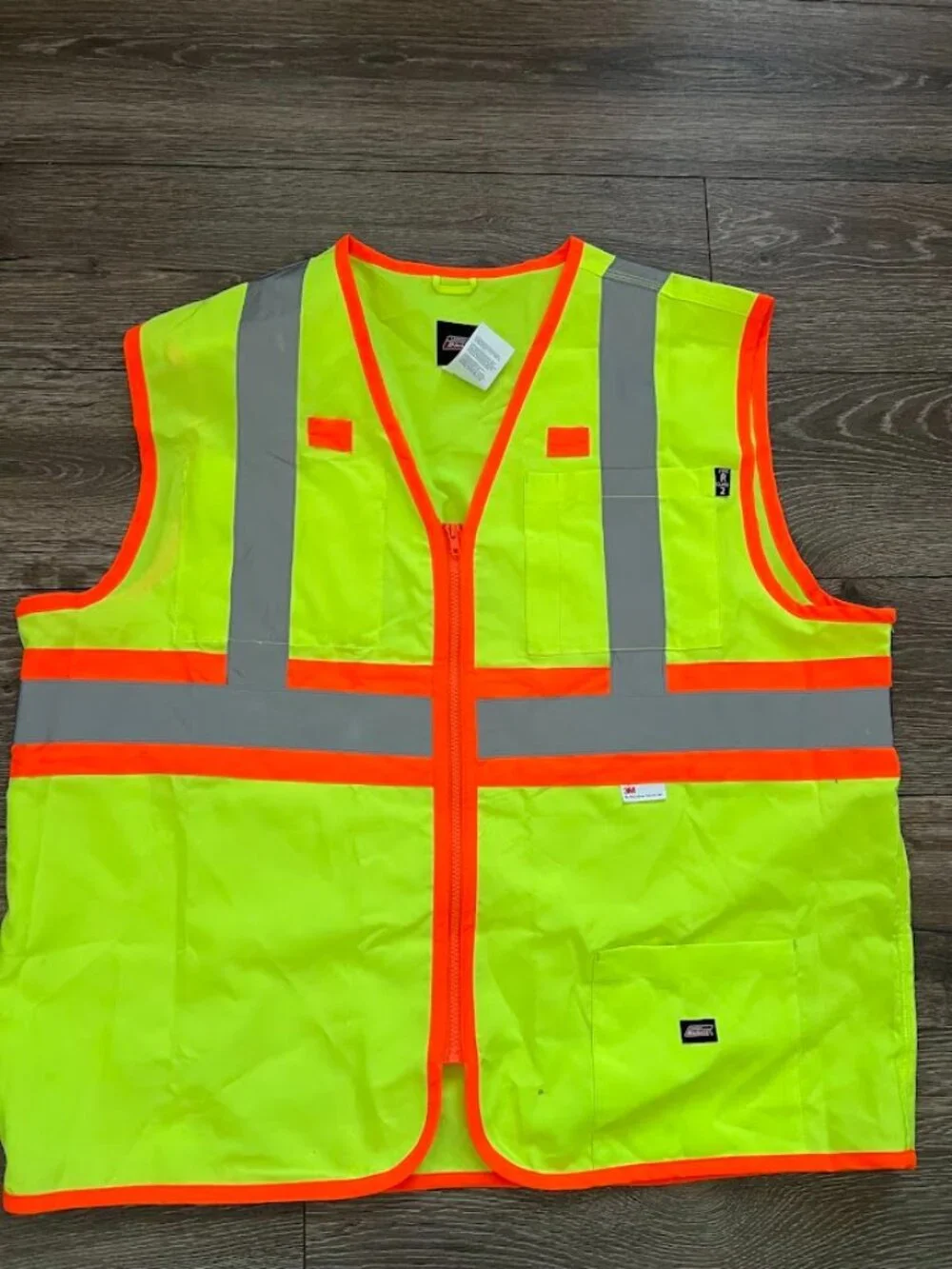 Dickies 3M Neon Yellow Safety Vest Reflective Work Vest Size 2XL